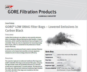 Image of case study GORE® LOW DRAG Filter Bags – Lowered Emissions in Carbon Black