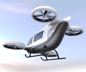 Image of futuristic autonomous car drone